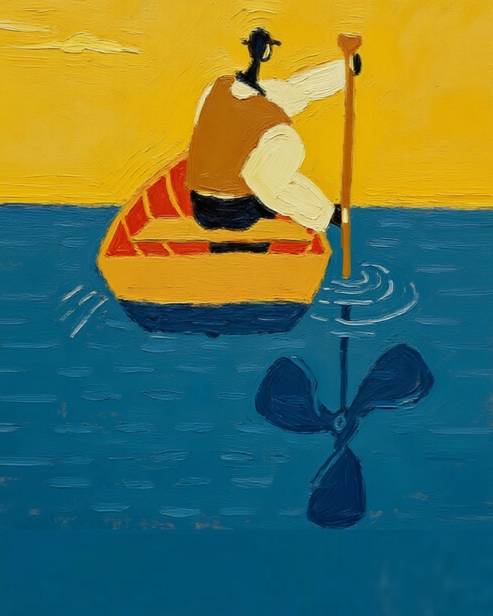 Navigait boat painted